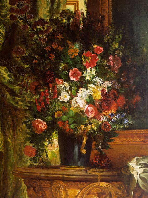 Eugene Delacroix Bouquet of Flowers on a Console_3 china oil painting image